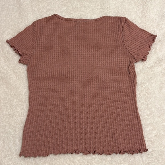 Forever 21 Pink Textured Baby Tee! Size S - Picture 3 of 3